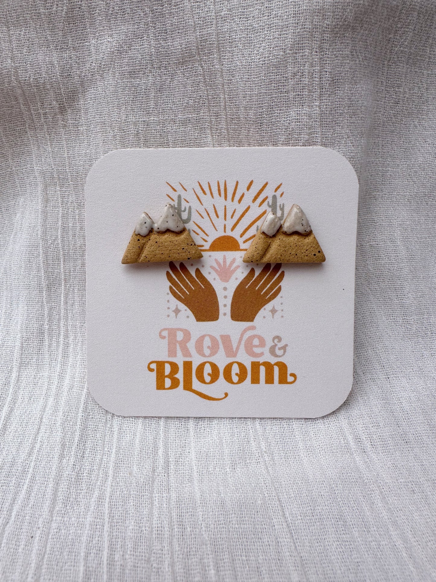 Snow capped mountain earrings