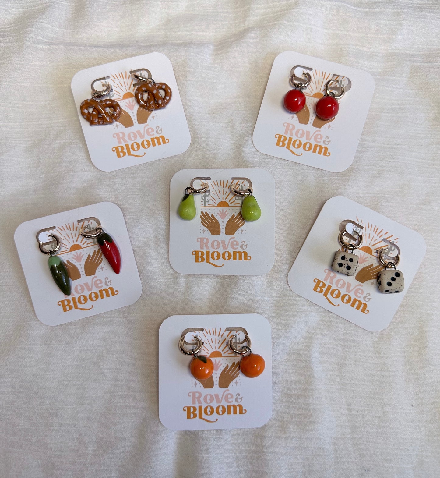 Garden charm earrings