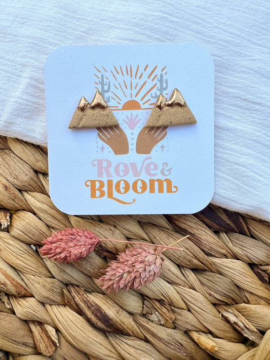 22k gold mountain earrings